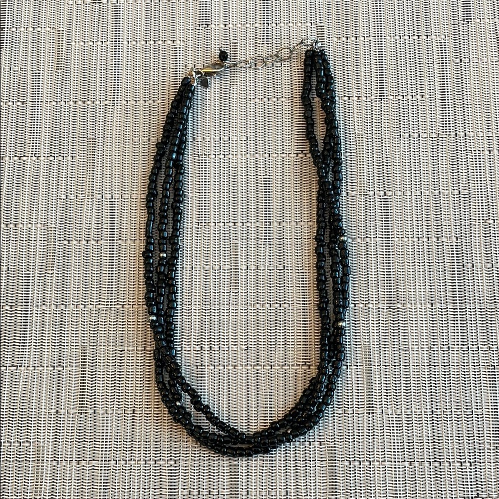 Black Beaded Choker by Silpada